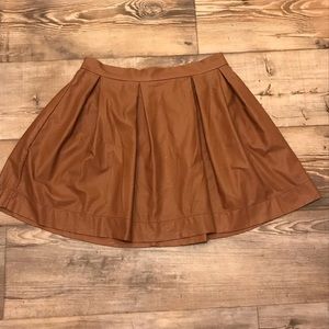 Honey Punch Brown Skater Skirt